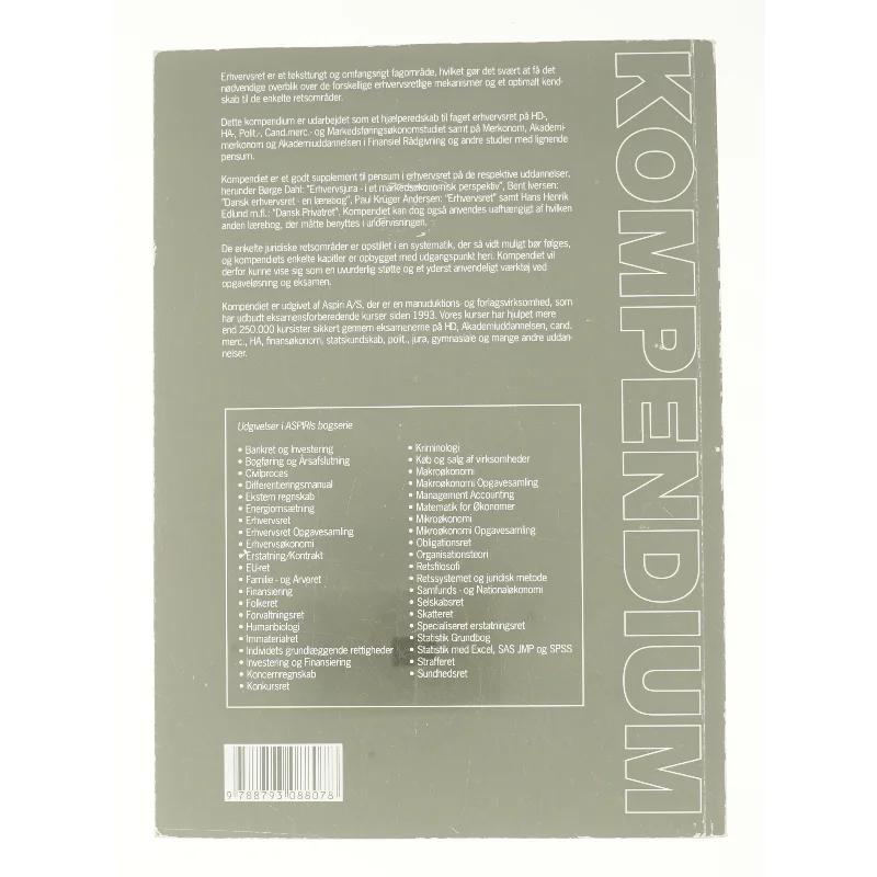Kompendium i erhvervslivet fra Bog