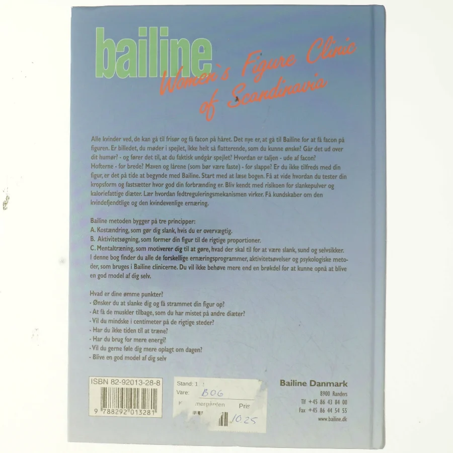Figurformning og vægtkontrol for kvinder, bailinemetoden