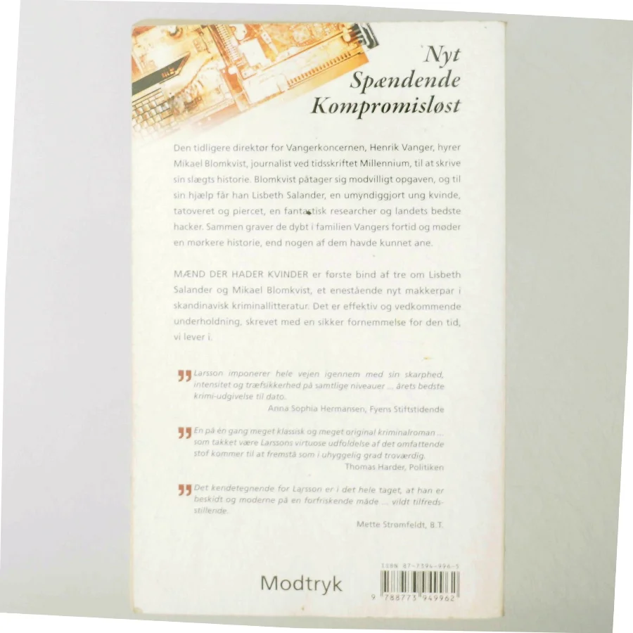 Mænd der hader kvinder af Stieg Larsson, Stieg Larsson (Bog)