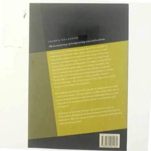 Økonomistyring og budgettering som ledelsesform : en introduktion af Preben Melander (Bog)