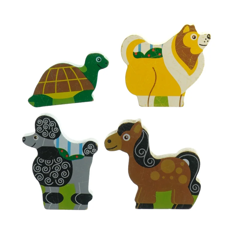 Dyrefigurer (4 stk) (str. 8 x 10 cm)