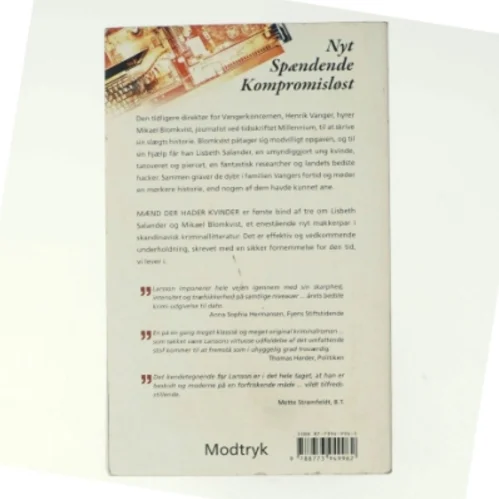 Mænd der hader kvinder af Stieg Larsson, Stieg Larsson (Bog)