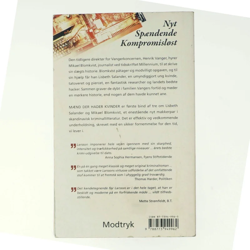 Mænd der hader kvinder af Stieg Larsson, Stieg Larsson (Bog)