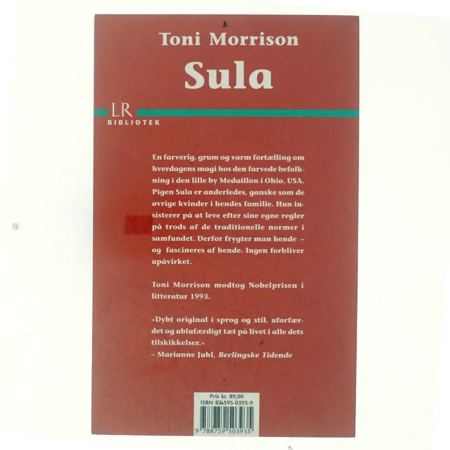 Sula af Toni Morrison (Bog)