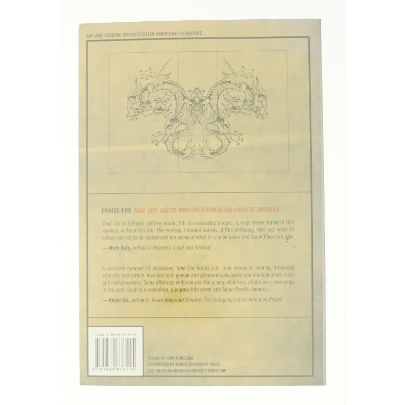 Take Out (Asian American Writers Worksh) af Bao, Quang / Yanagihara, Hanya / Liu, Timothy (Bog)