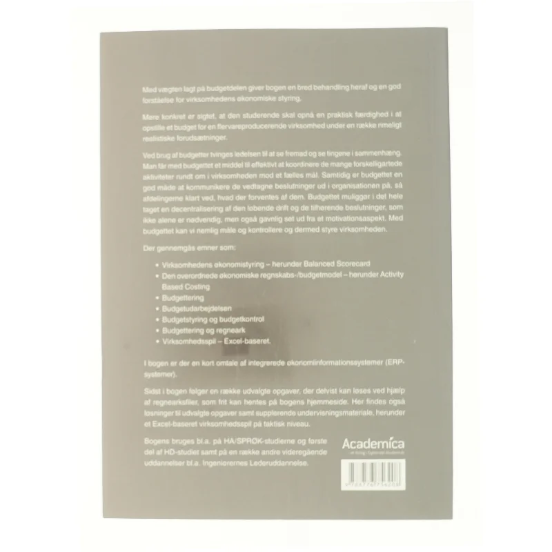 Økonomistyring og budgettering af Jens Ocksen Jensen (Bog)