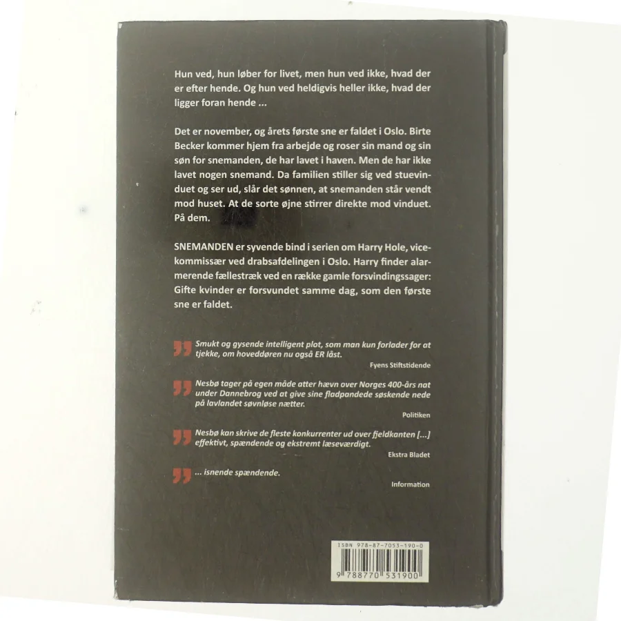 Snemanden af Jo Nesbø (Bog)