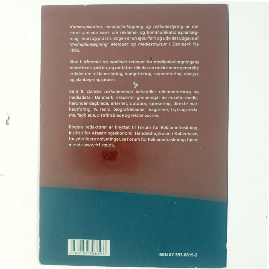 Kommunikation, mediaplanlægning og reklamestyring. Bd. 2, Dansk reklamemedia (Bog)