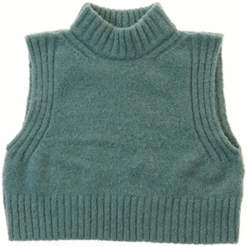 Strikket vest med høj hals fra Gina Tricot (str. 140)