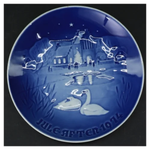 Juleplatte royal copenhagen fra 1974