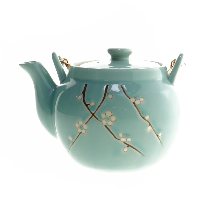 Keramik tekande med blomstermotiv fra Tiger (str. Ø 15 cm)