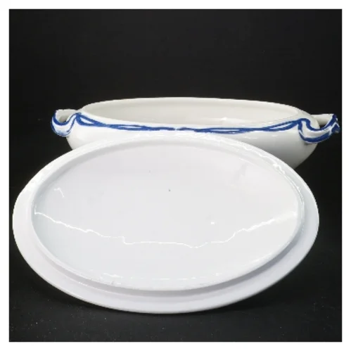 Blå Olga skål med låg fra Villeroy & Boch(str. 28x18x8 cm)