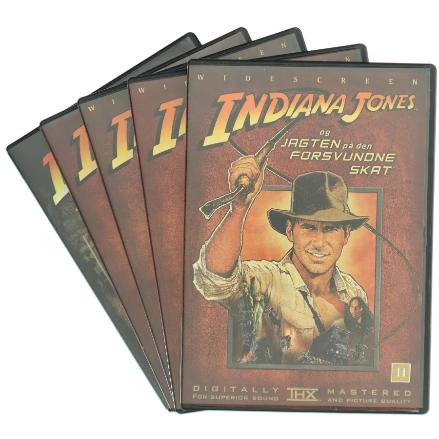5 DVD’er SERIE Indiana Jones og krystalkraniets kongerige med Harrison Ford (DVD)