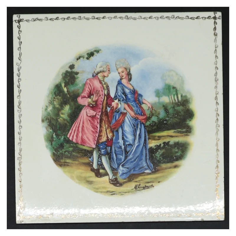 Søholm bordskåner flise kakkel klinke i porcelæn (str. 15 x 15 cm)