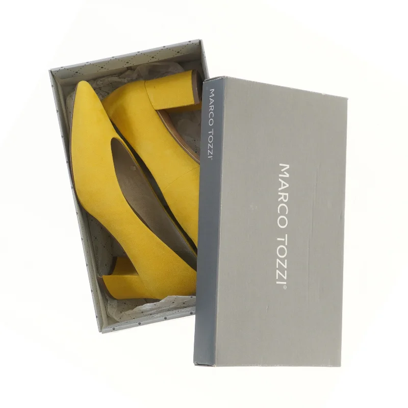 Gule høje hæle i størrelse 38 fra Marco Tozzi (str. 38 )