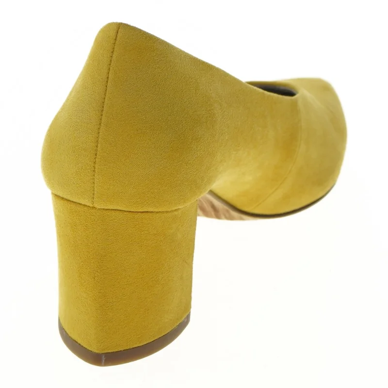 Gule høje hæle i størrelse 38 fra Marco Tozzi (str. 38 )