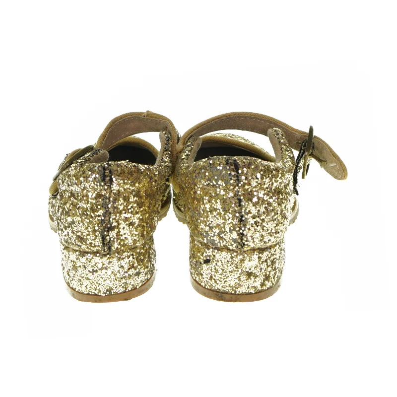 Børnesko med guld pallietter