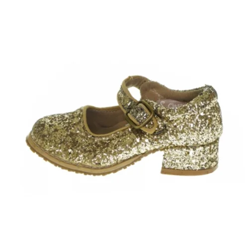 Børnesko med guld pallietter