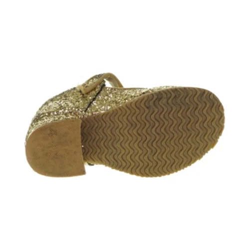 Børnesko med guld pallietter