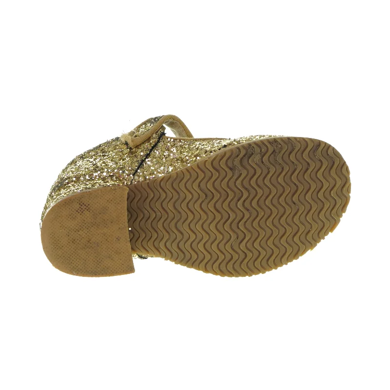Børnesko med guld pallietter