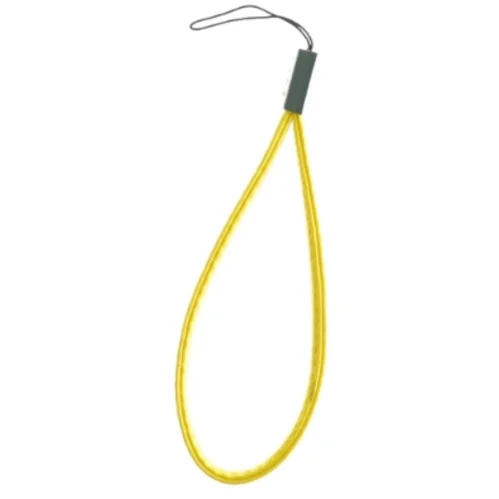 Gul nøglering til mobil telefon eller nøgler (str. 14 cm)