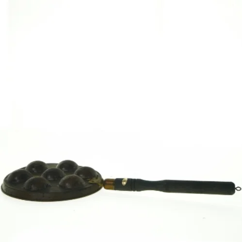 Antik æbleskivepande (str. Ø 21,5 cm)