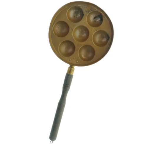 Antik æbleskivepande (str. Ø 21,5 cm)