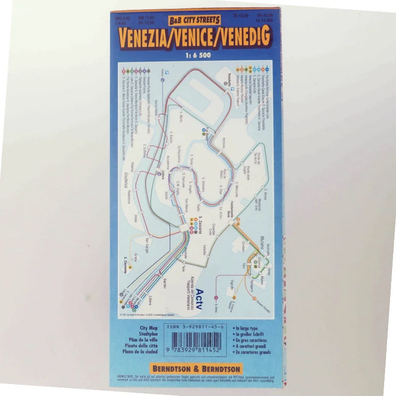 Venedig Bykort fra Berndtson & Berndtson
