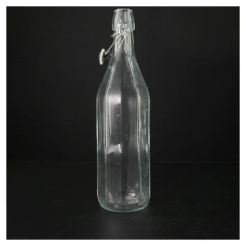 Genbrugsglasflaske med patentlukning (str. H 32 cm)