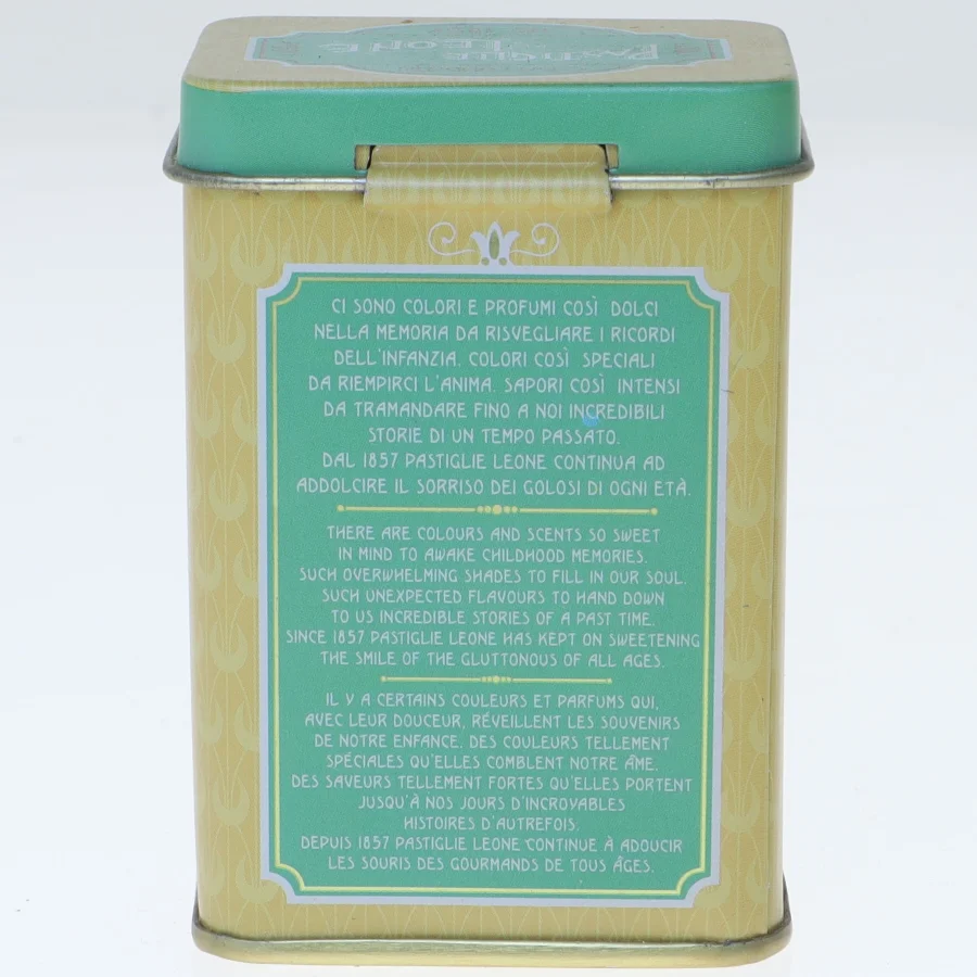 Vintage limonade dåse fra Leone (str. 7,5x4x5,5 cm)