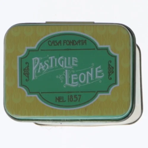 Vintage limonade dåse fra Leone (str. 7,5x4x5,5 cm)