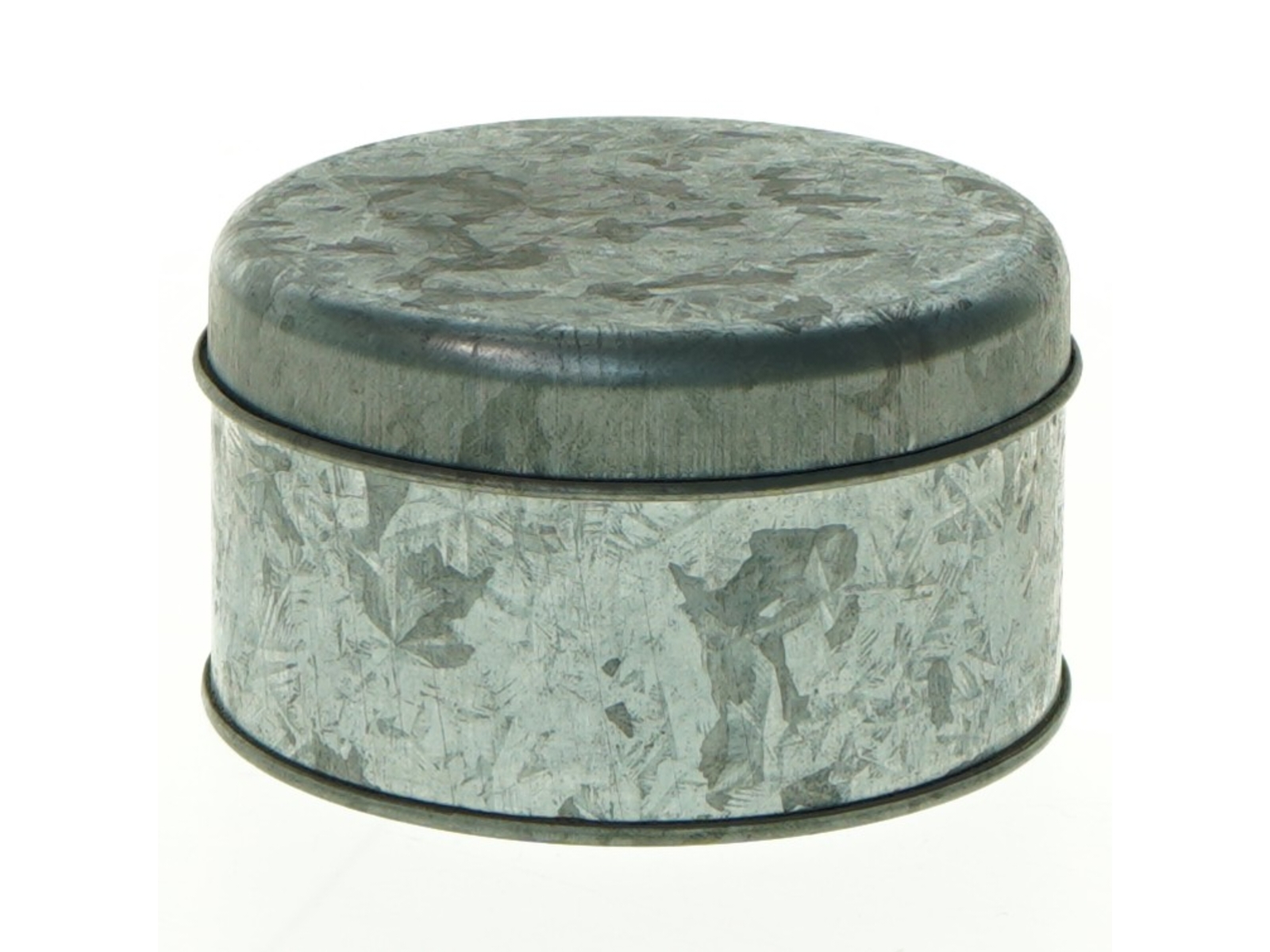 Metalkasse med låg (str. Ø 8,5 cm)