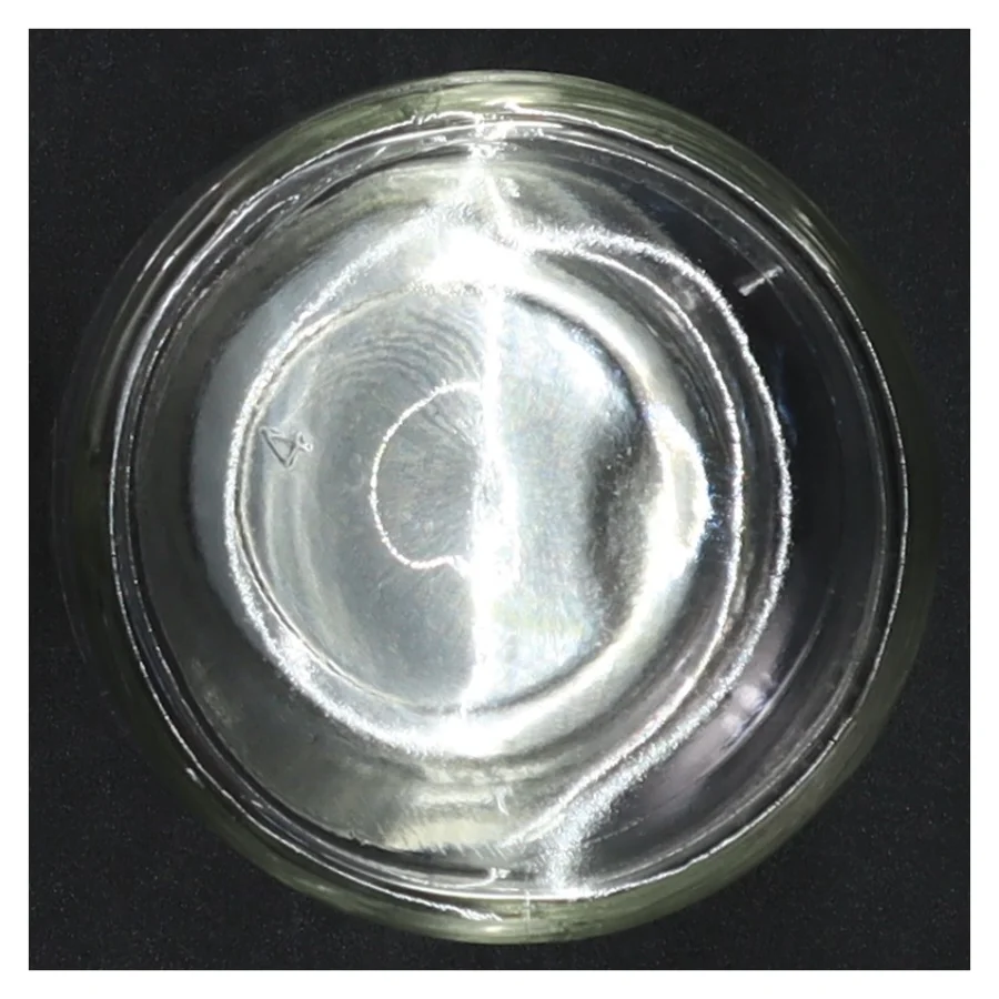 Glasbeholder med metal låg fra Søstrene Grene (str. Ø 7,5 x 8,5 cm)