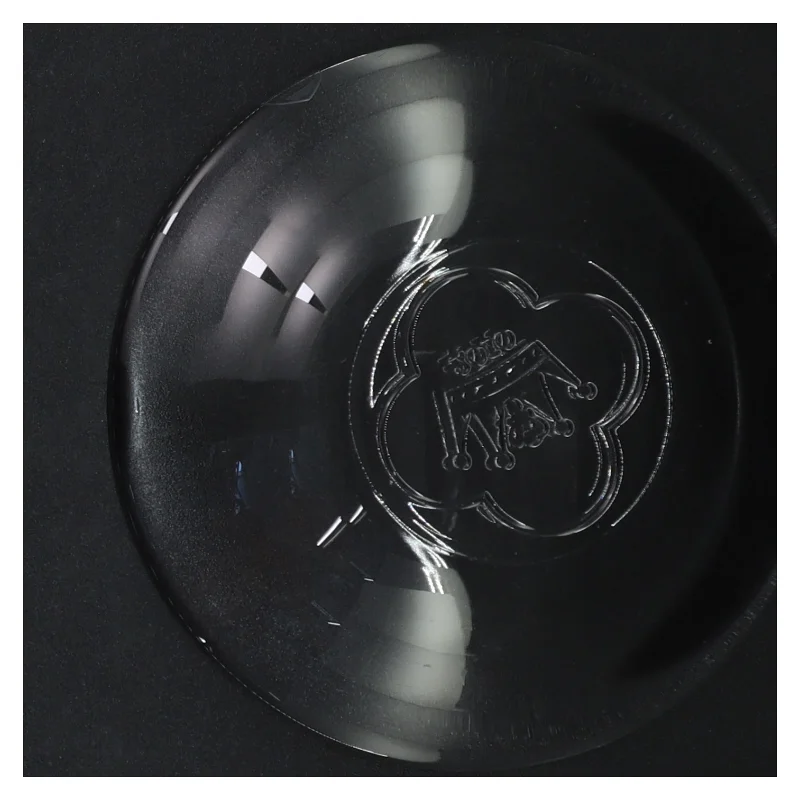 Glas skål med dekoration fra Orrefors (str. Ø 14 cm)