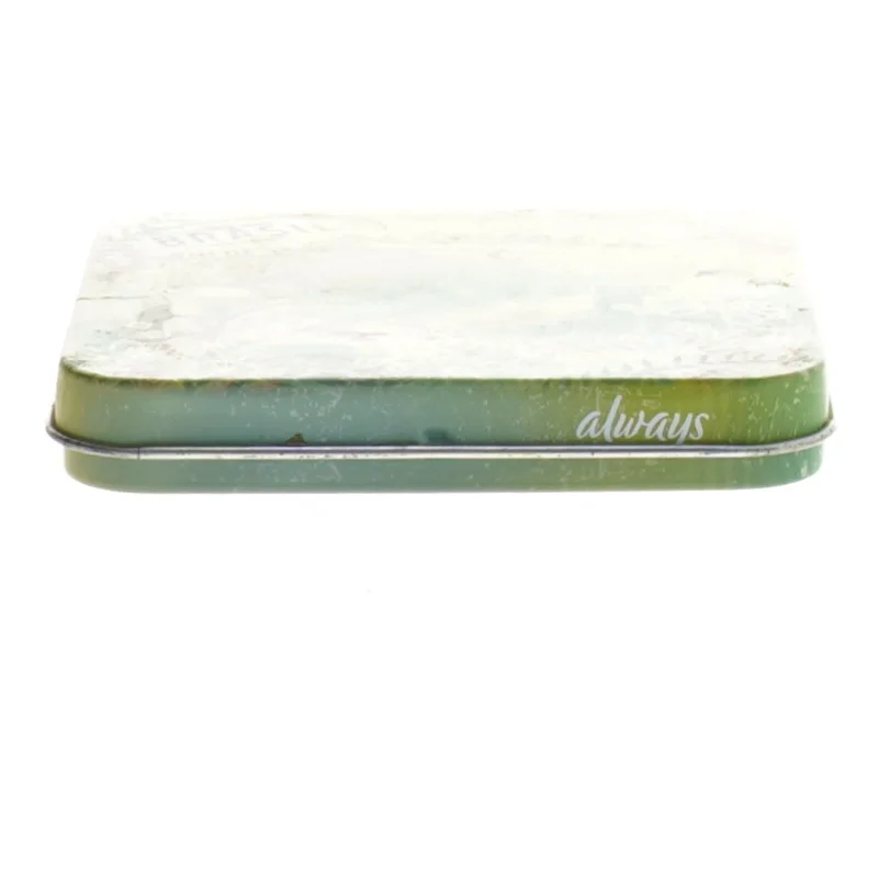 Dekorativ metalæske med Brasil tema (str. 9,5x9 cm)