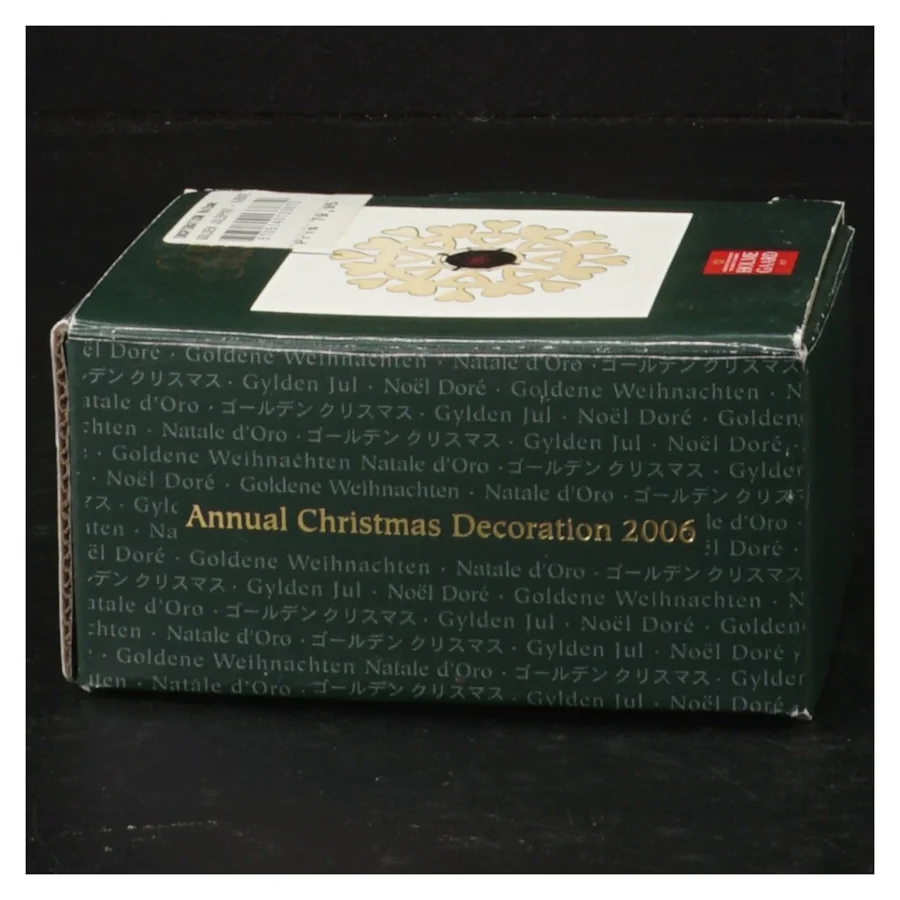 Gylden julepynt i messing fra Holmegaard (str. Ø 6,5 cm)