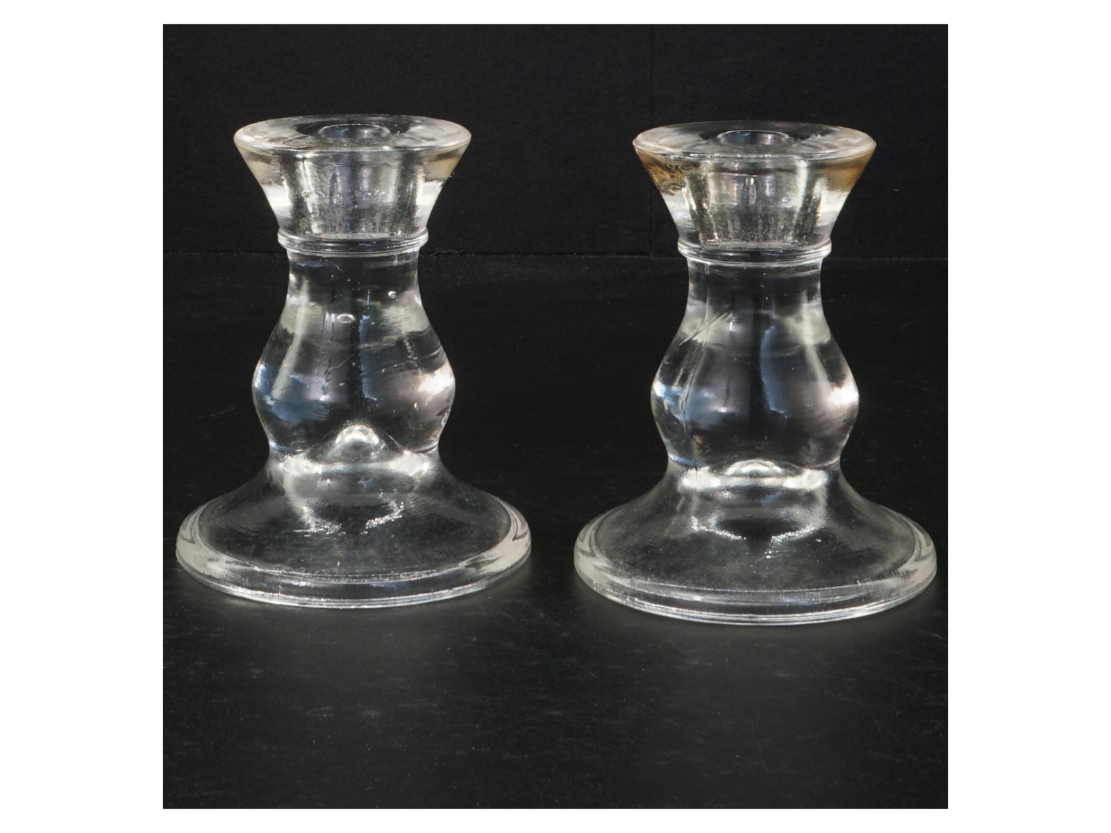 Glas lysestager (str. 10 cm)