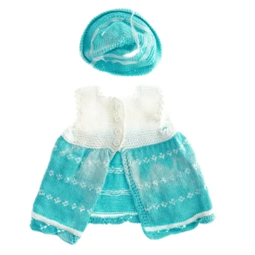 Strikket dukketøj sæt (str. 25 cm)