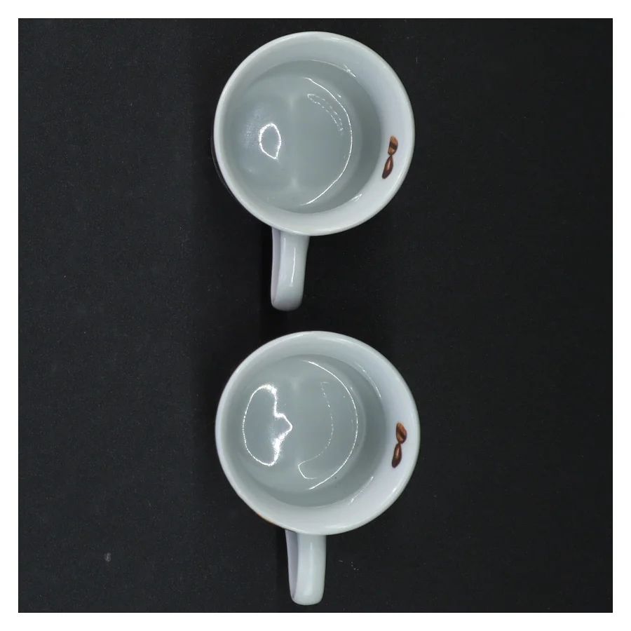 Kaffekopper med bønnemotiv fra Søstrene Grene (str. 6 x 6 cm)