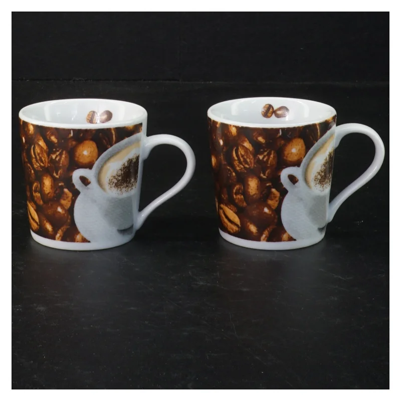 Kaffekopper med bønnemotiv fra Søstrene Grene (str. 6 x 6 cm)