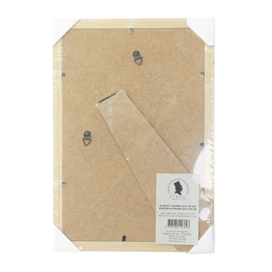 Tommelise plakat i ramme (str. 20x30 cm)