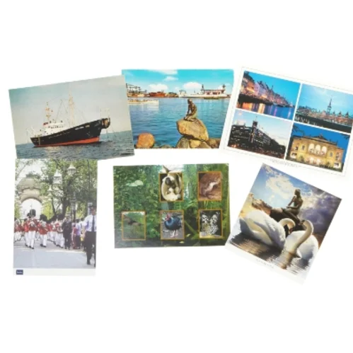Sæt med postkort (str. 6 stk cm)