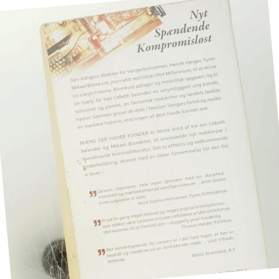 Mænd der hader kvinder af Stieg Larsson (Bog)