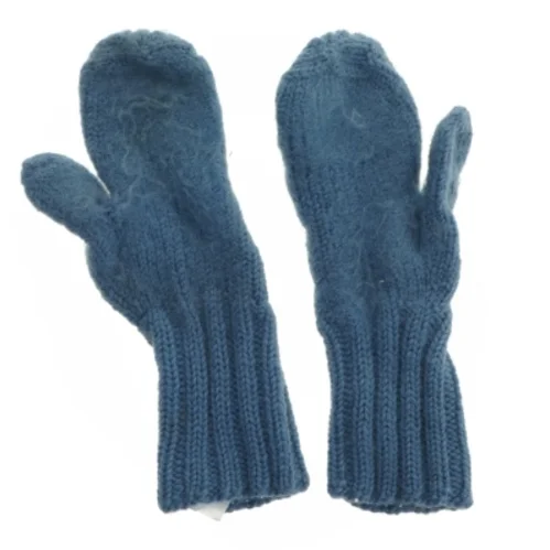 Blå strikkede vanter (str. 27 cm)