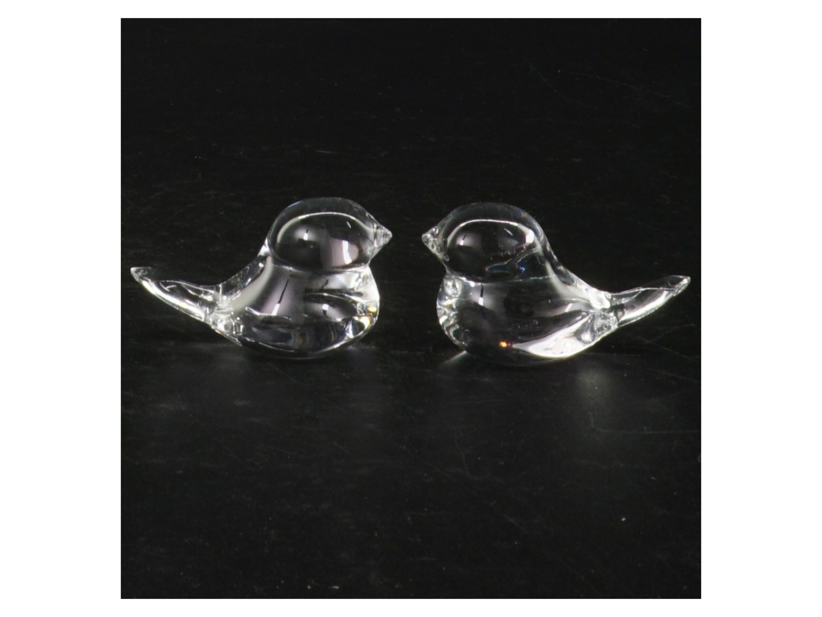 Glasfigurer af fugle (str. 5 cm)