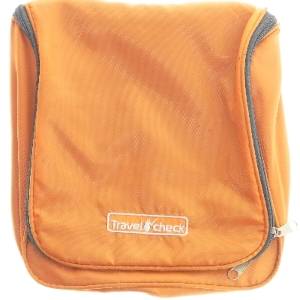 Toilettaske i orange fra Travel Check (str. 26x23 cm)