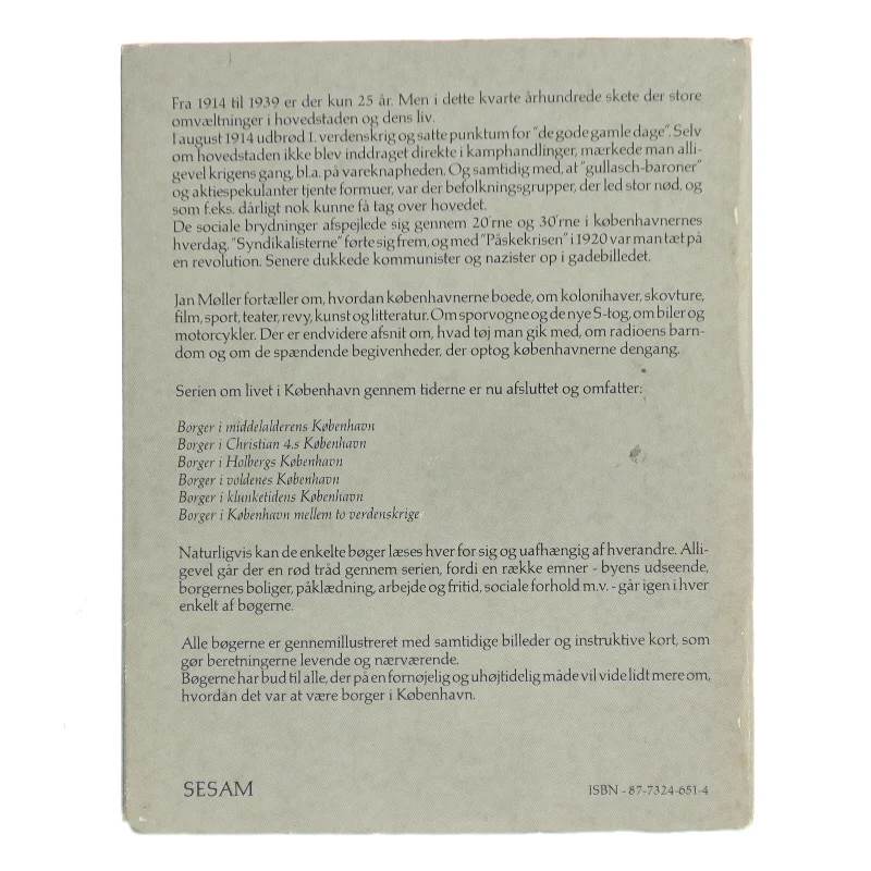 Borger i København mellem to verdenskrige af Jan Møller (Bog)