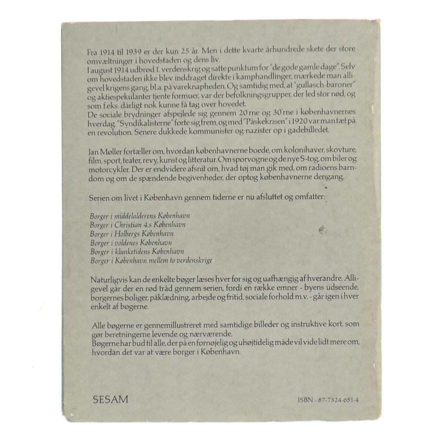 Borger i København mellem to verdenskrige af Jan Møller (Bog)