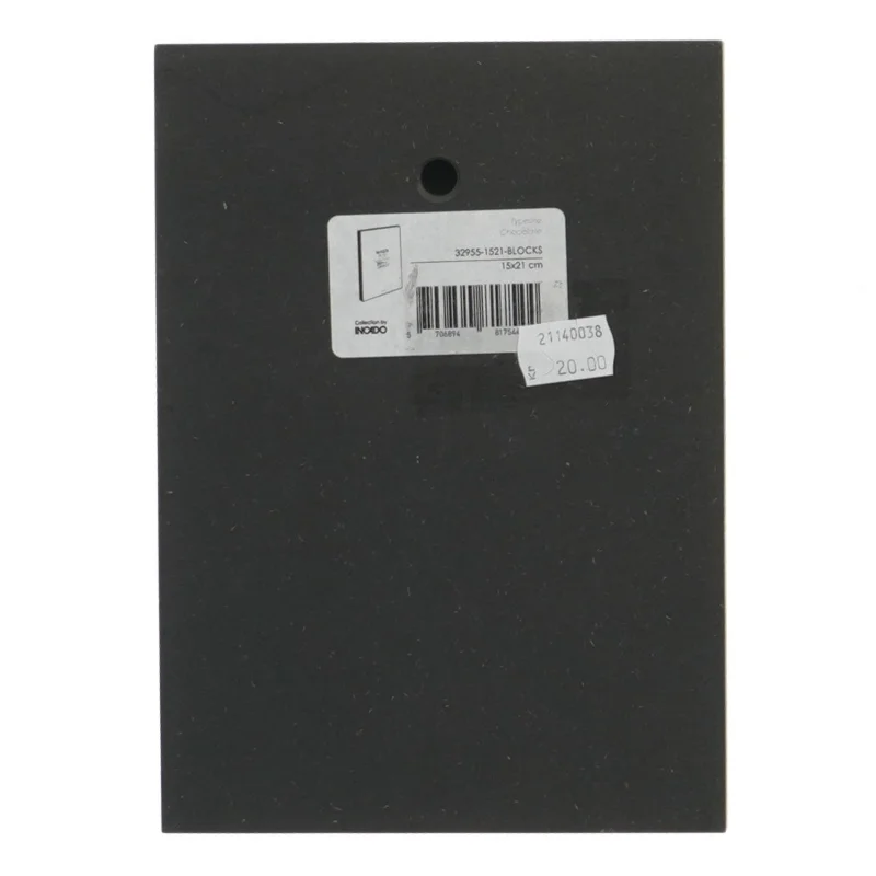 Skilt med tekst fra Typelike (str. 15x21 cm)