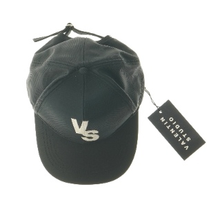 Sort kasket med justerbar rem fra Valentin Studio (str. 20 cm)